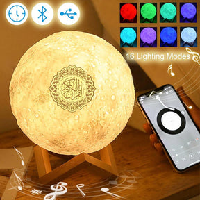Quran Moon Lamp with BlueTooth Speaker